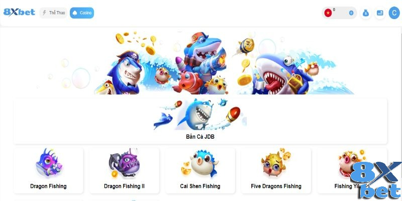 Không gian màn chơi game bắn cá đa dạng các chủ đề