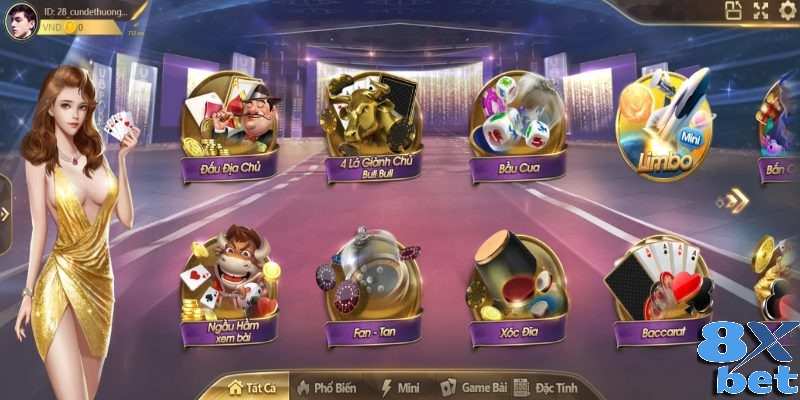 Trò chơi game bài 8Xbet cuốn hút, đa dạng chủ đề